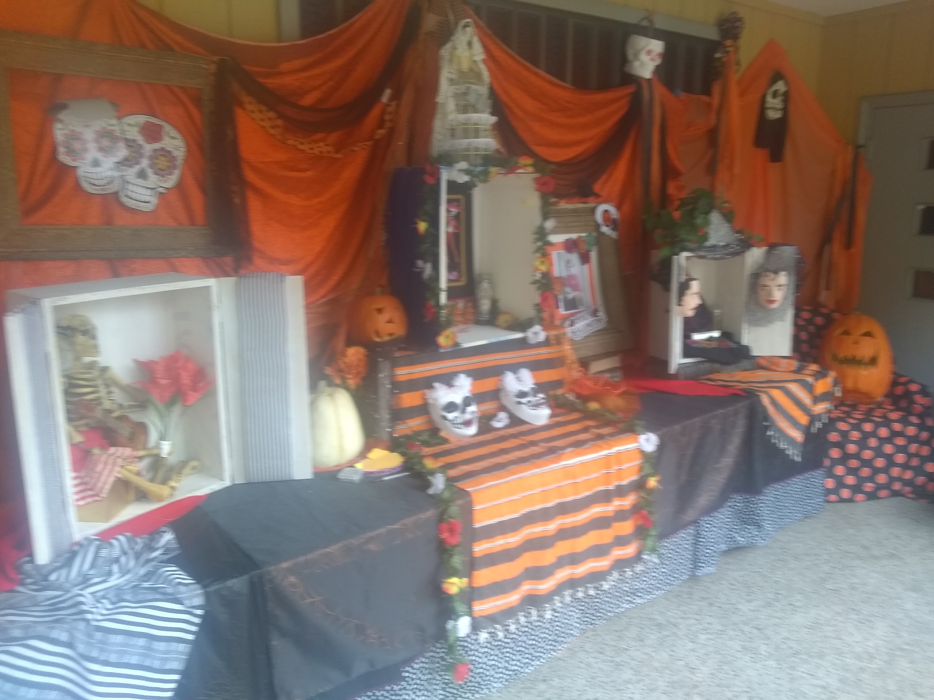 Collins Performance Center porch for Day of the Dead Celebration.